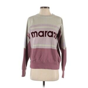 ISABEL MARANT ÉTOILE Purple  Logo Cotton Blend Pull Over Sweatshirt - FR 36/US 4